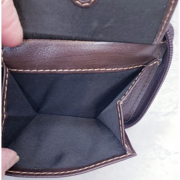 NWOT FOSSIL Lufkin Men's Brown Leather Zip Around Bifold Wallet - Picture 10 of 13